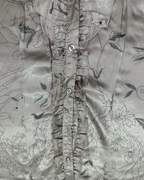 NWT Mystify Satin Ruffle Button-Front Blouse -XL