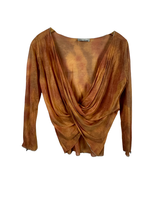 Caty Lesca Draped Front Blouse - Medium