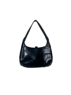 Y2K Sleek Glossy Leather Shoulder Bag