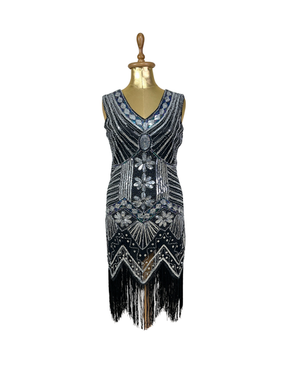 1920's Inspired Great Gatsby Sequin Flapper Dress - Medium