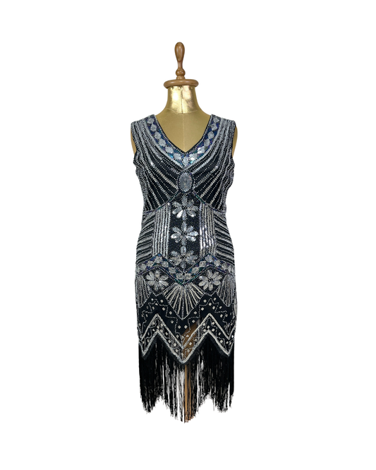 1920's Inspired Great Gatsby Sequin Flapper Dress - Medium