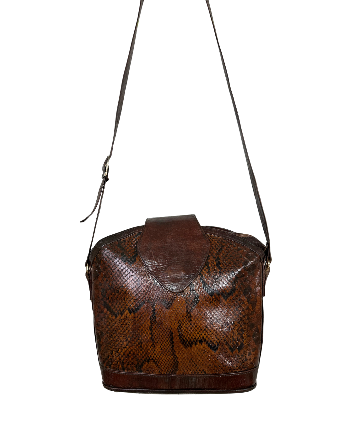 Vintage 90s Buffalino Genuine Snakeskin Crossbody Bag