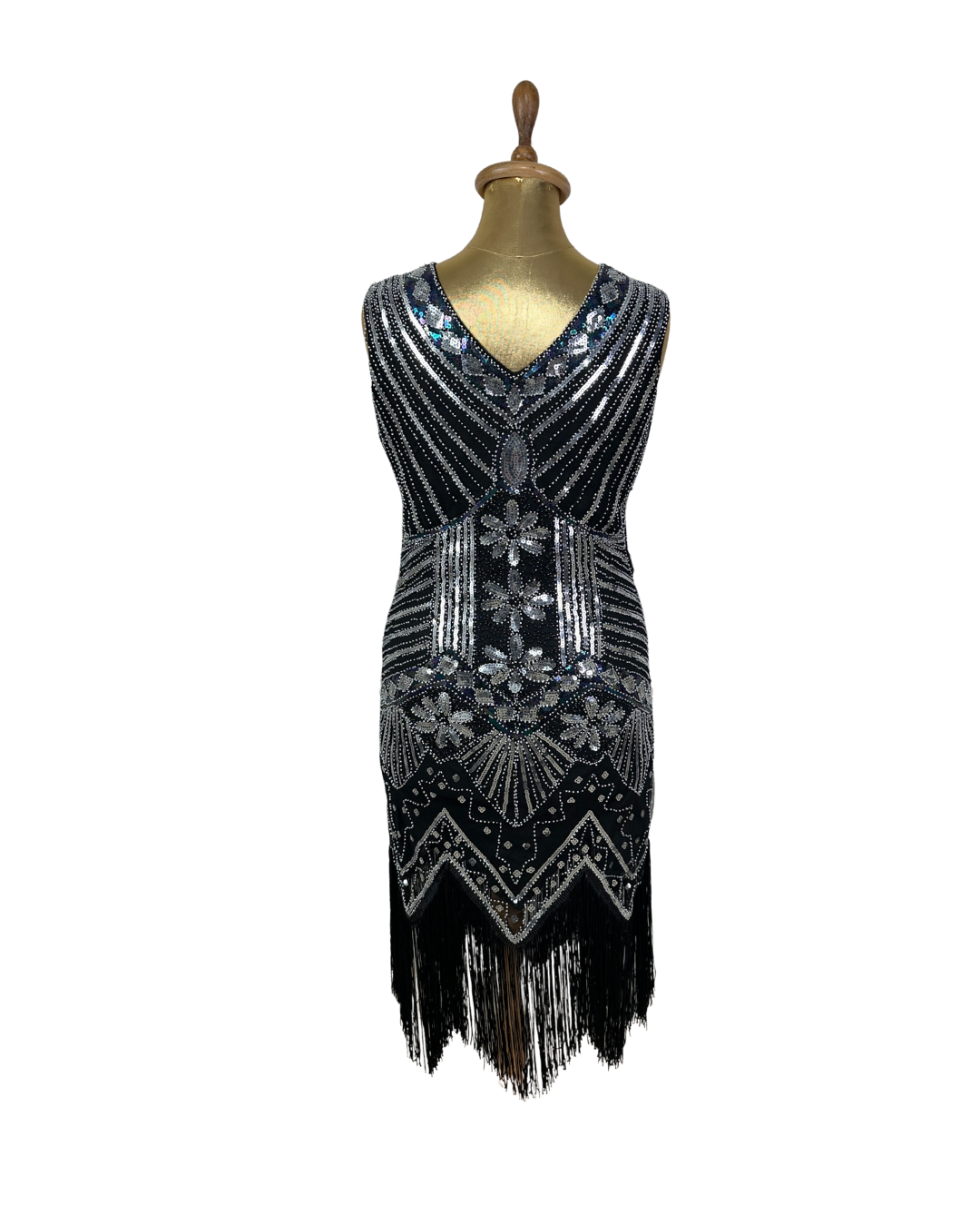 1920's Inspired Great Gatsby Sequin Flapper Dress - Medium