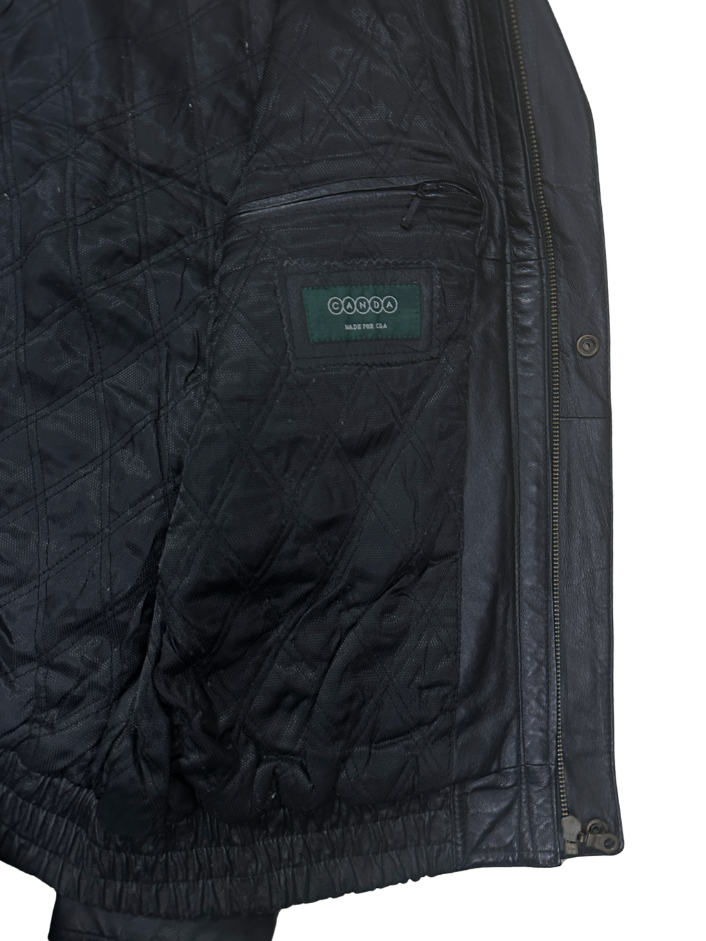 Vintage Canda Genuine Leather Jacket- EU 52