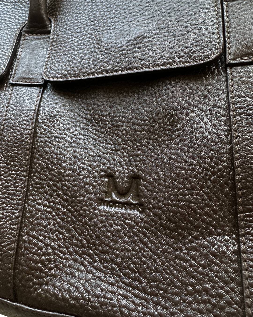 Moments Brown Genuine Leather Tote Bag