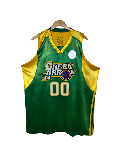Green Arrow Villanueva Satin Basketball Jersey 2XL