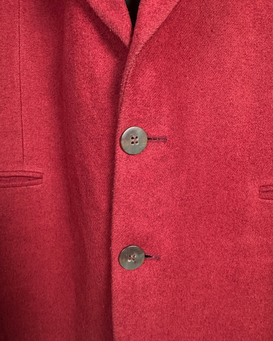 Vintage Pierre Monée Dark Red Wool Blend Blazer - 52