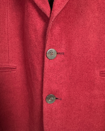 Vintage Pierre Monée Dark Red Wool Blend Blazer - 52