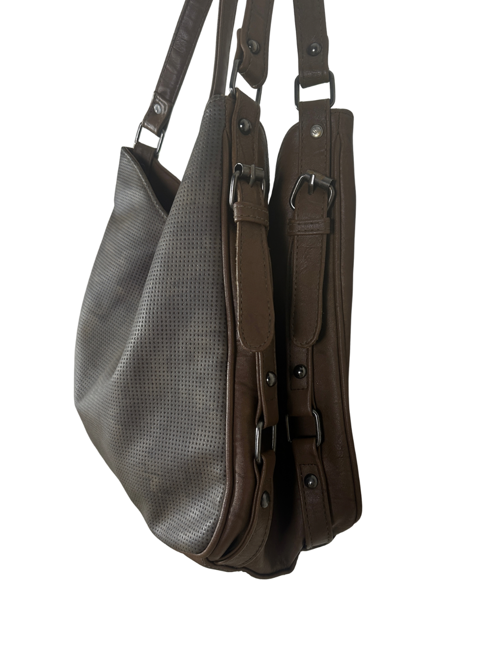 Zara Two-Tone Slouchy Hobo Bag