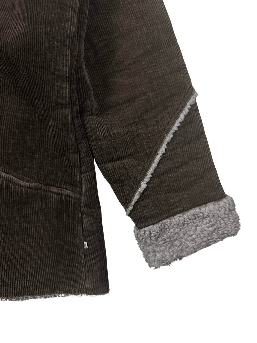Twinlife Women's Brown Corduroy Sherpa-Lined Jacket - L/XL