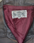 Vintage Brown & Burgundy Genuine Leather Jacket Large