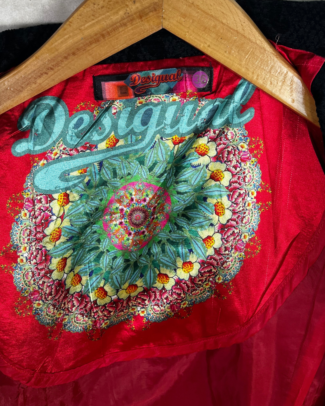 Desigual Women's Floral Pattern Coat - EU 36