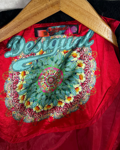 Desigual Women's Floral Pattern Coat - EU 36