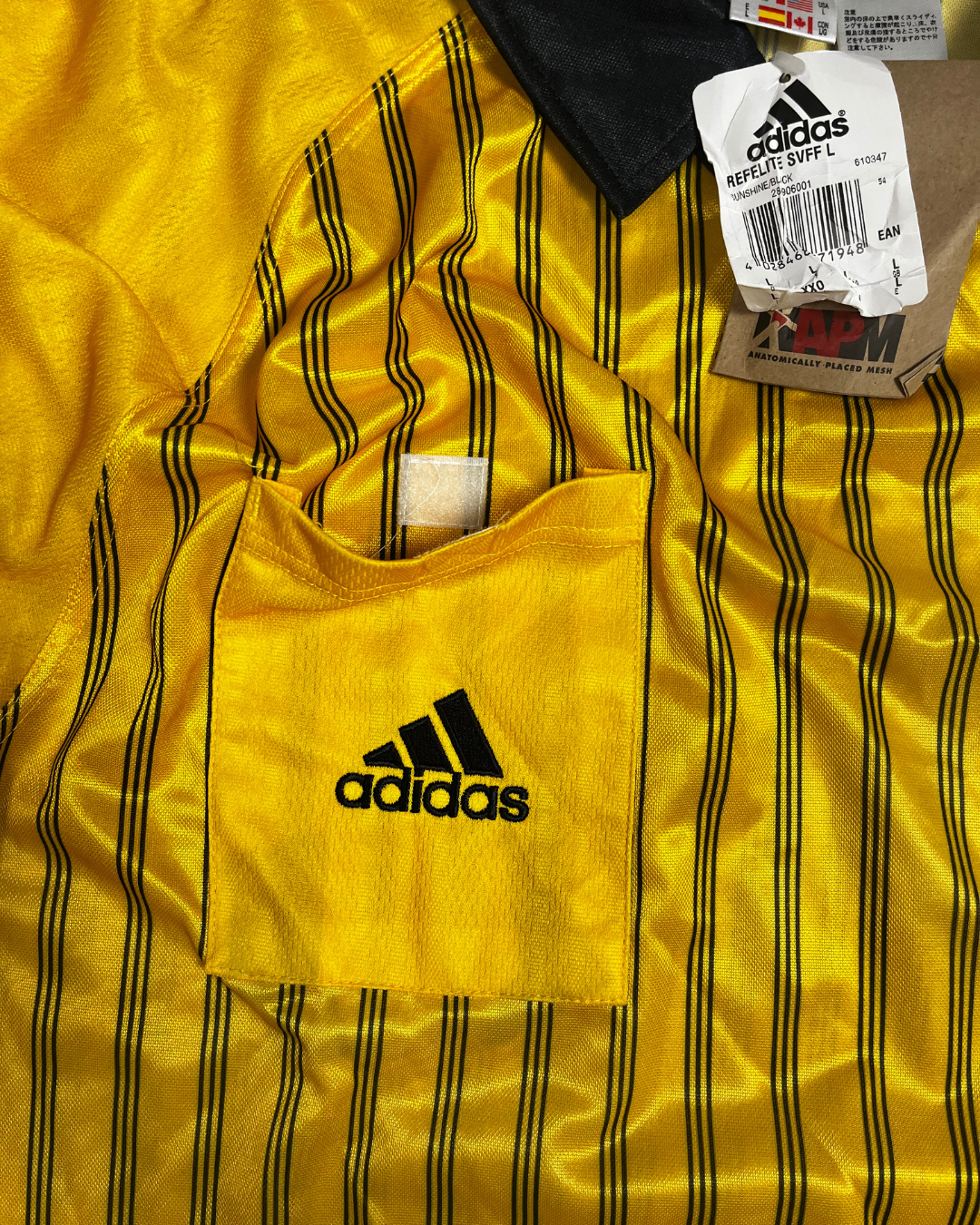 Deadstock Mens 1999-00 Sweden FA adidas Referee Shirt - Large