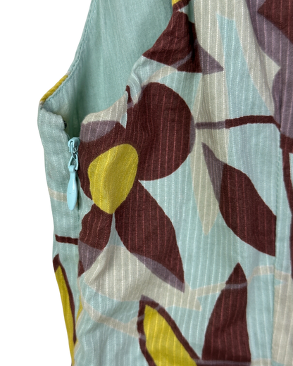 Great Plains Floral Teal Tank Top Small