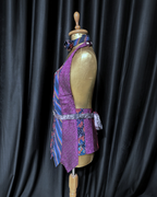 Handmade Upcycled Tie Halter Vest Top & Choker