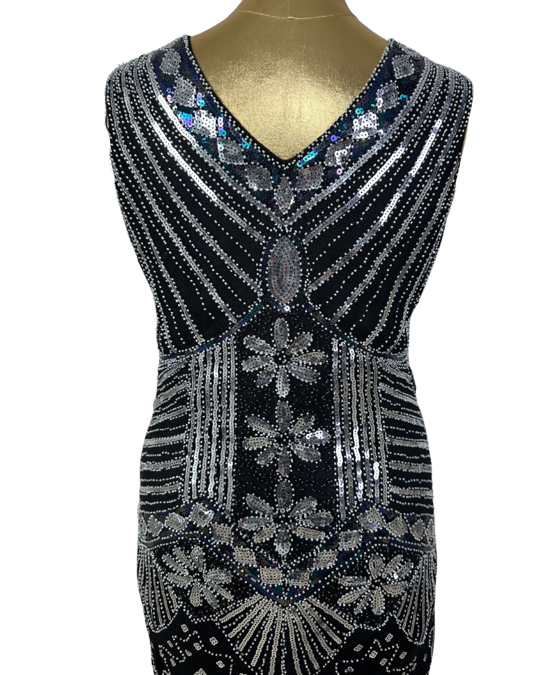 1920's Inspired Great Gatsby Sequin Flapper Dress - Medium