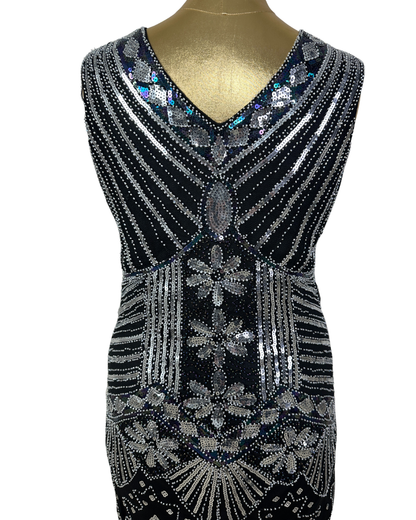 1920's Inspired Great Gatsby Sequin Flapper Dress - Medium