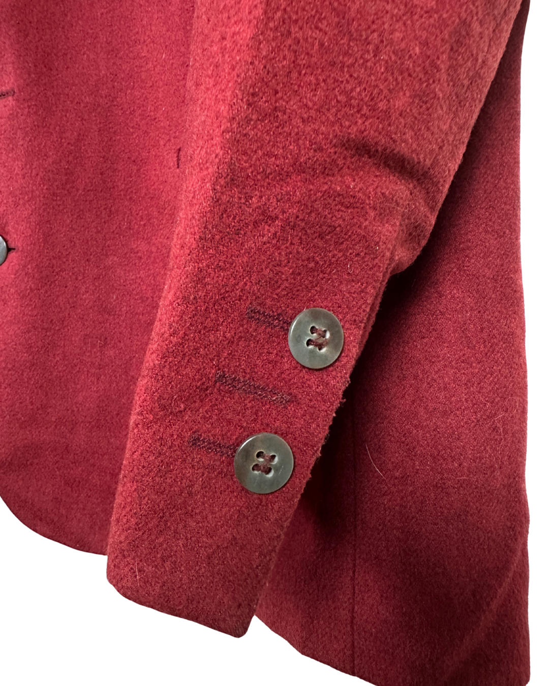 Vintage Pierre Monée Dark Red Wool Blend Blazer - 52