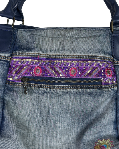 Desigual Mc Bee Ethnic Deluxe Denim Handbag