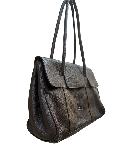 Moments Brown Genuine Leather Tote Bag