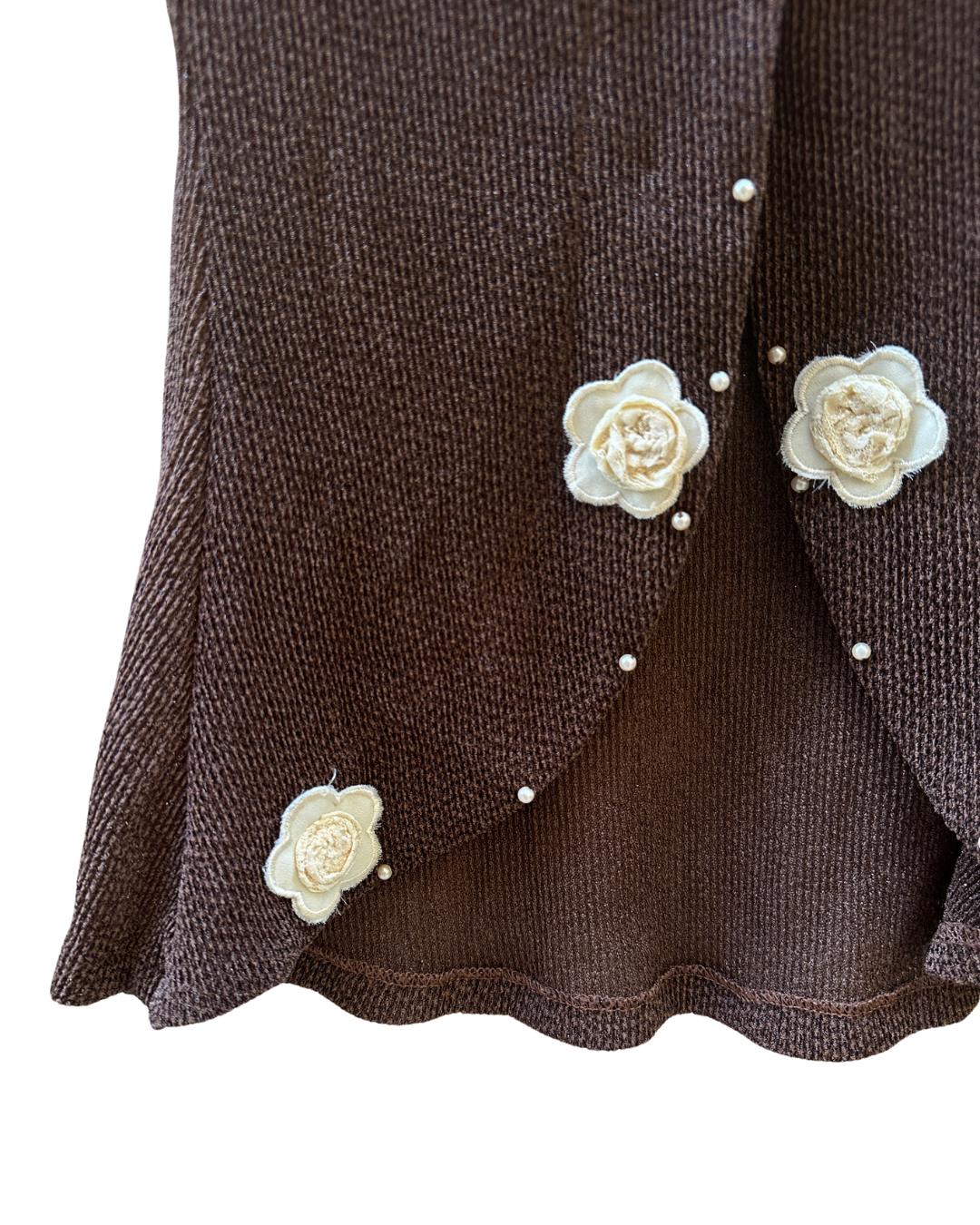 Mini Magic Single Button Embroidered Top