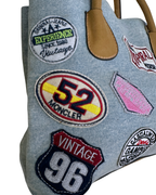 Patch Denim Tote Bag
