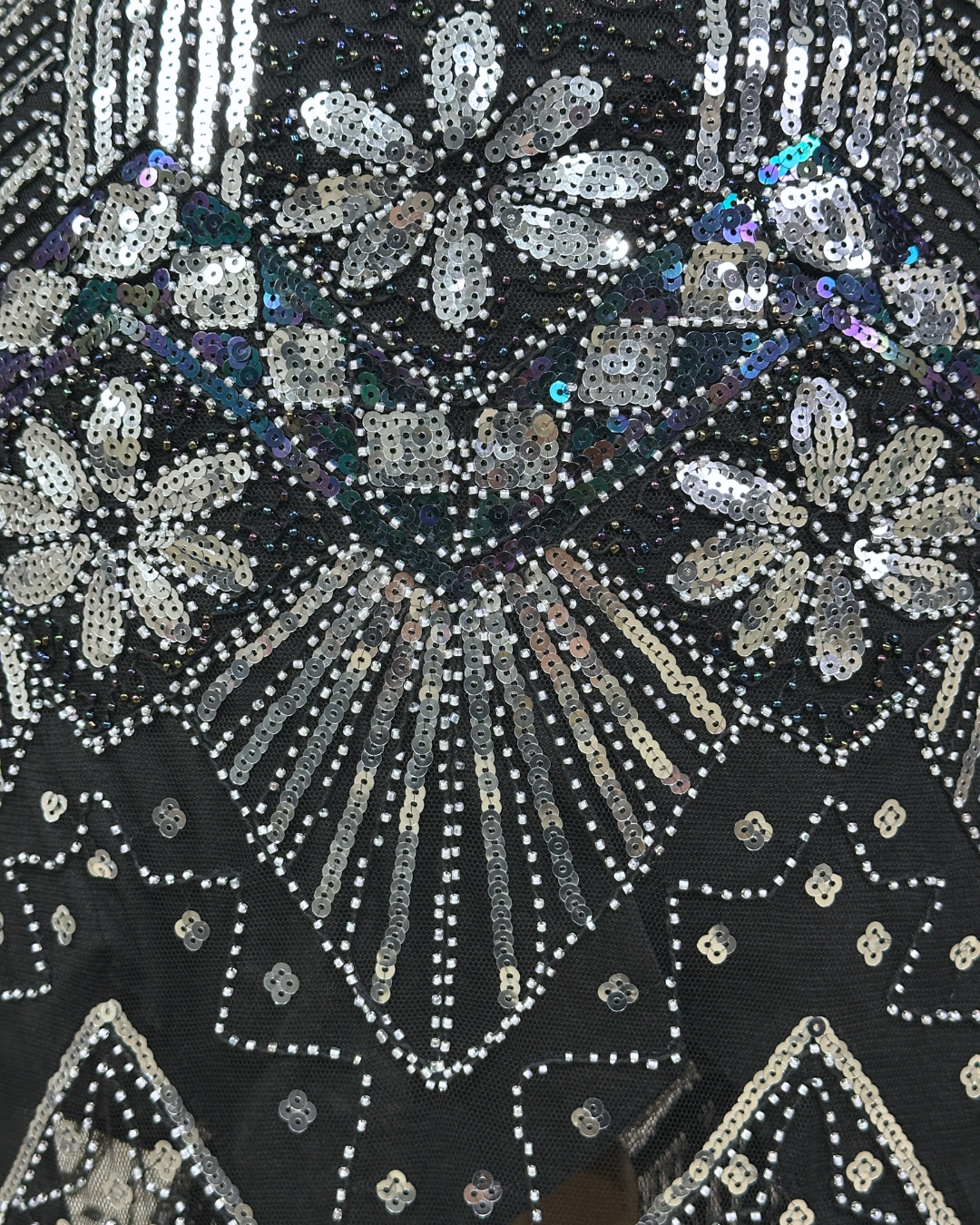 1920's Inspired Great Gatsby Sequin Flapper Dress - Medium
