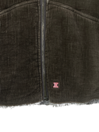 Twinlife Women's Brown Corduroy Sherpa-Lined Jacket - L/XL