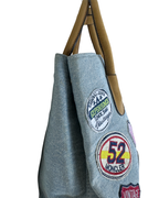 Patch Denim Tote Bag