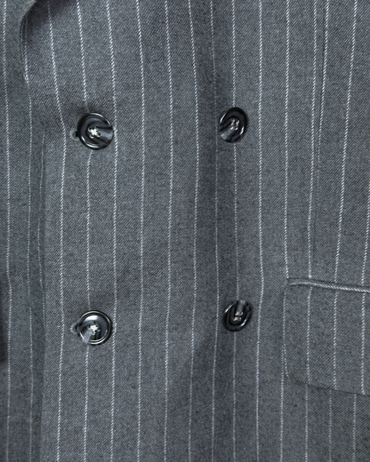 Vintage Double-breasted Wool-Blend Blazer 50