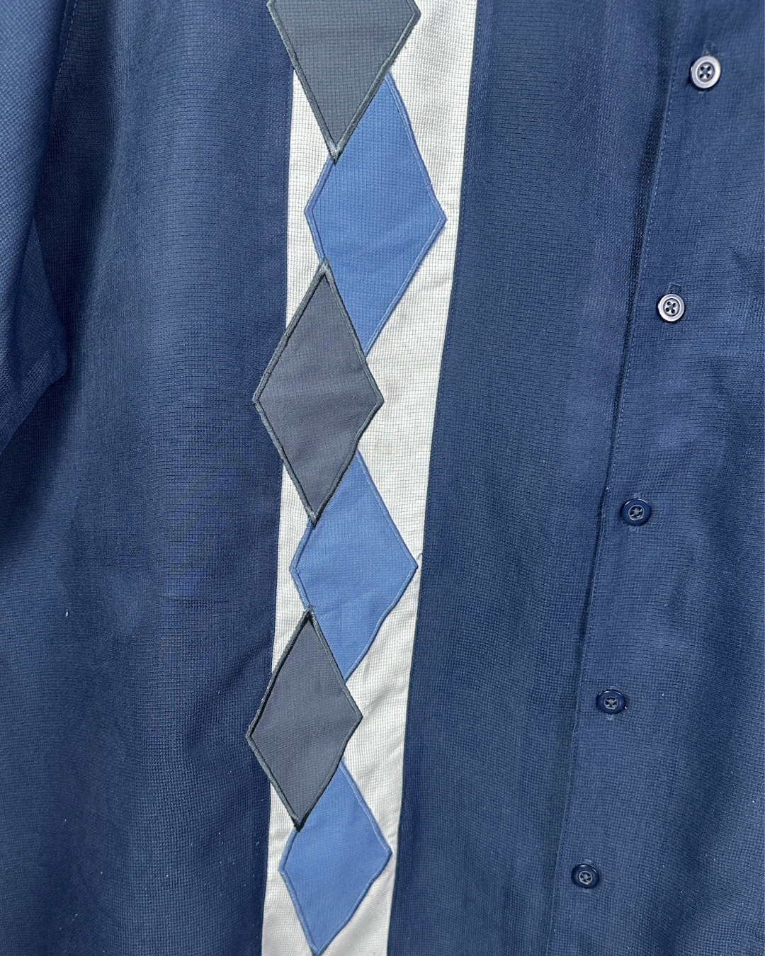 Syntgy Diamond Pattern Bowling Shirt - 4XL
