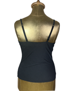 Y2K Pinstripe Bustier Top with Lace Trim