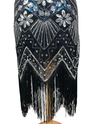 1920's Inspired Great Gatsby Sequin Flapper Dress - Medium