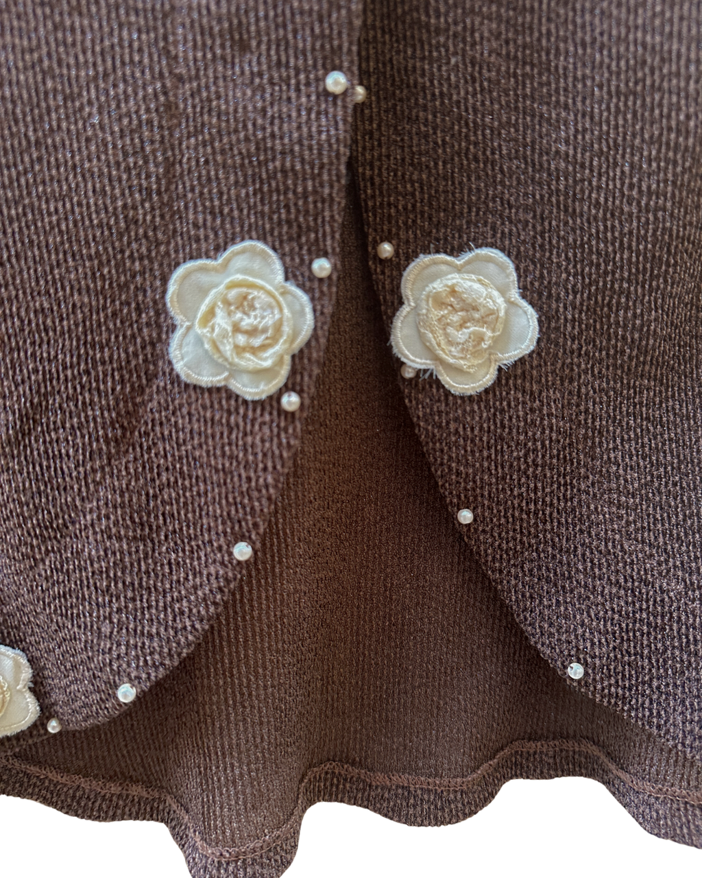 Mini Magic Single Button Embroidered Top