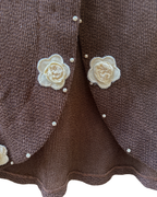 Mini Magic Single Button Embroidered Top