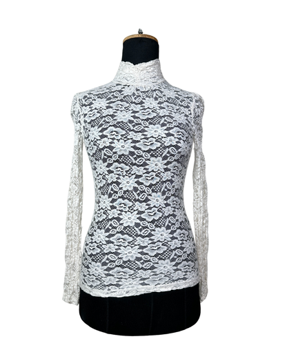 Floral Lace High Neck Top XS/S
