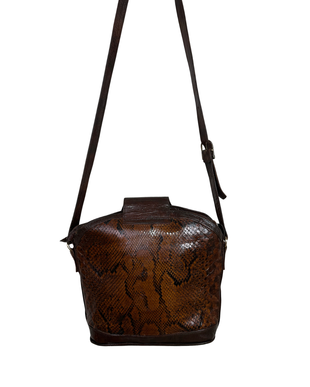 Vintage 90s Buffalino Genuine Snakeskin Crossbody Bag