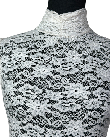 Floral Lace High Neck Top XS/S