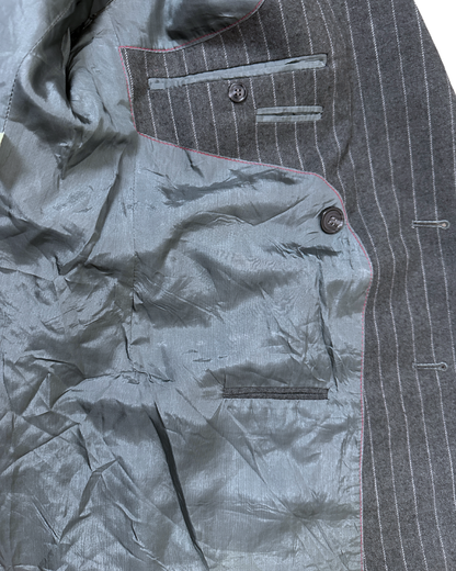 Vintage Double-breasted Wool-Blend Blazer 50
