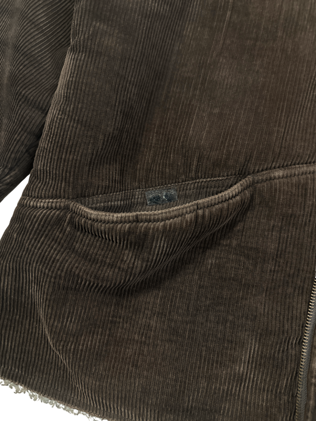 Twinlife Women's Brown Corduroy Sherpa-Lined Jacket - L/XL