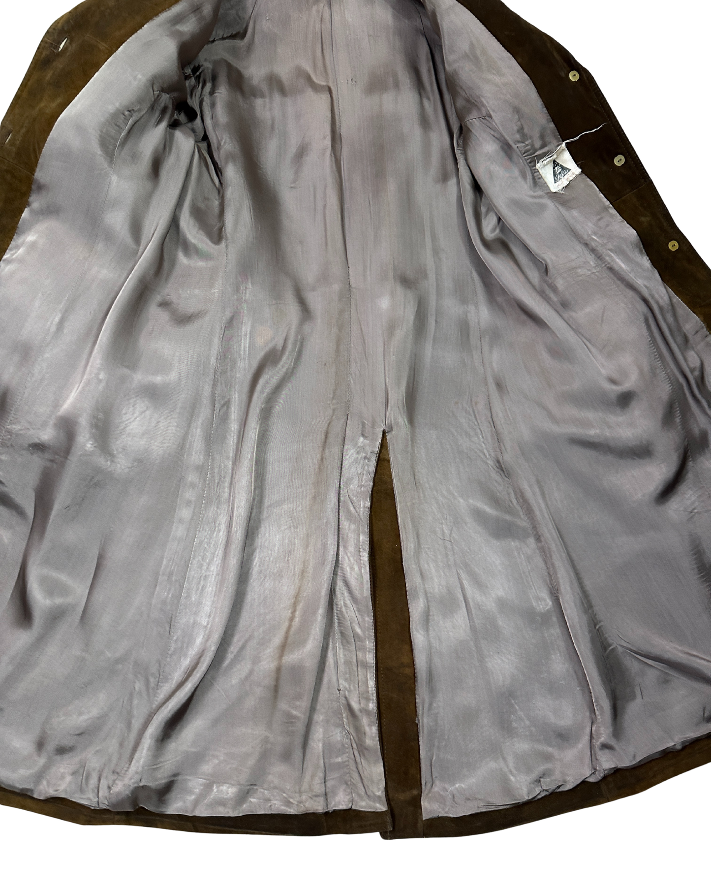 Vintage 70s "Western Grunge" Distressed Suede Leather Women's Coat