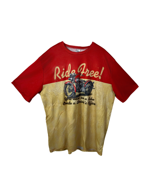 Ride Free Biker Polyester T-Shirt 3xl