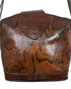 Vintage 90s Buffalino Genuine Snakeskin Crossbody Bag