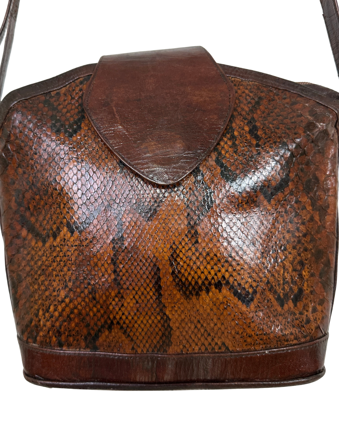 Vintage 90s Buffalino Genuine Snakeskin Crossbody Bag