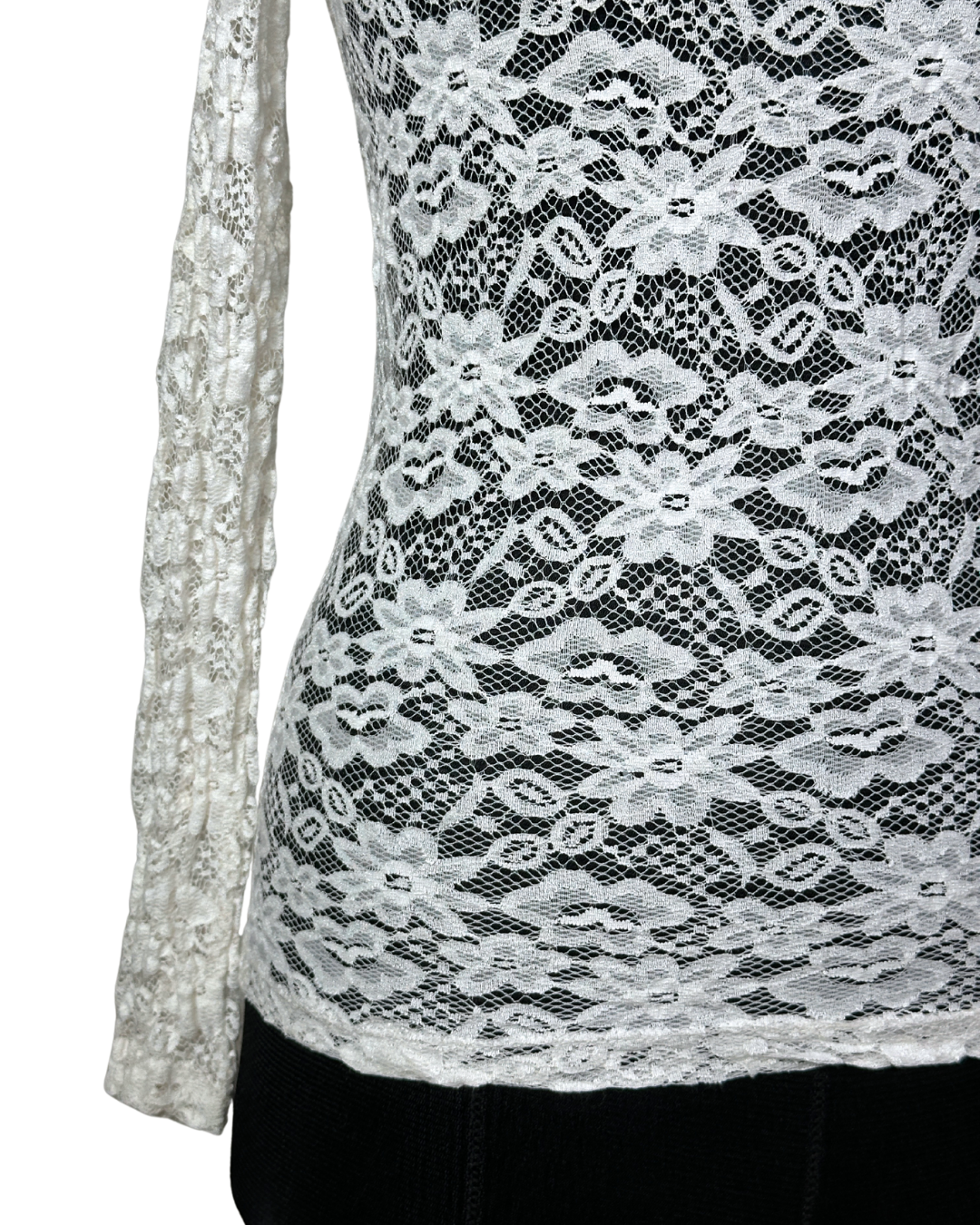Floral Lace High Neck Top XS/S