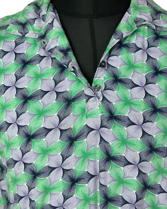 Floral Polo Shirt 2XL