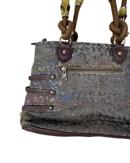 Vintage Y2K Illustrated Tote Bag with Rope Handles