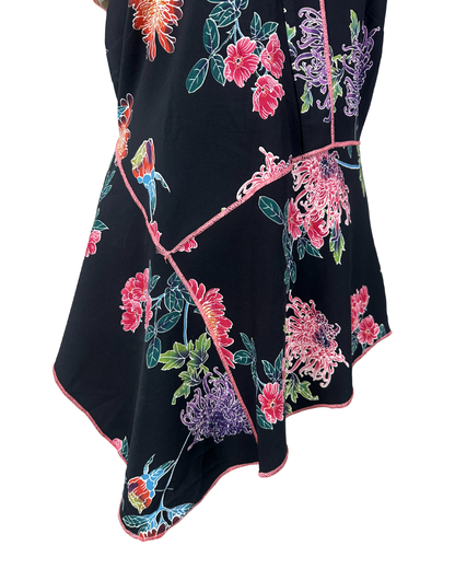 M&S Limited Edition Asian-inspired Floral Asymmetrical Wrap Blouse