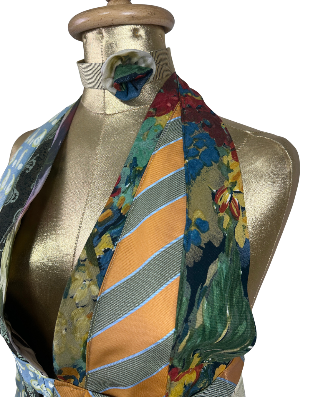 Handmade Upcycled Tie Vest Top with Choker